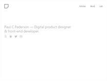 Tablet Screenshot of paulcpederson.com
